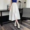 Elastic Waistband Black Midi Skirts - Image 5