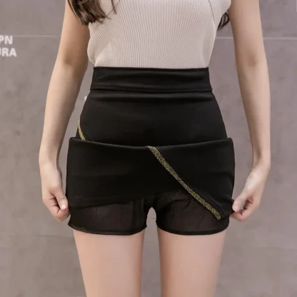 Irregular Hem Black Skirt - Image 5