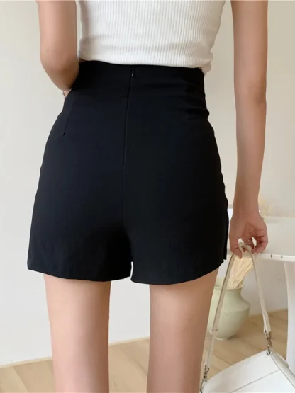 High-waist Mini Slit Black Skirts - Image 6