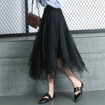 Asymmetrical Tutu Black Skirts