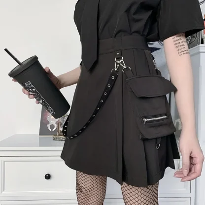 Cargo Mini Black Skirt - Image 3