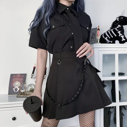 Cargo Mini Black Skirt - Image 4