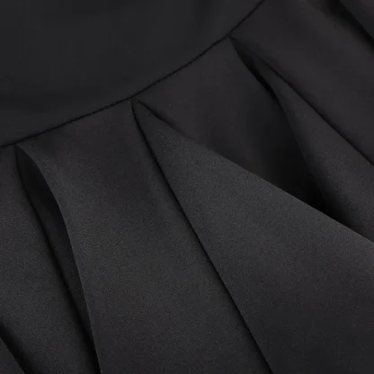 High-waist Flowy Mini Black Skirts - Image 6