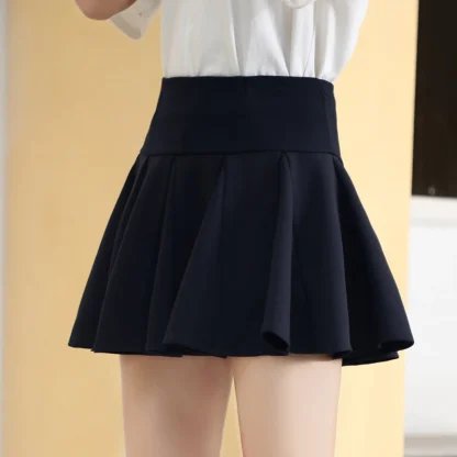 High-waist Flowy Mini Black Skirts