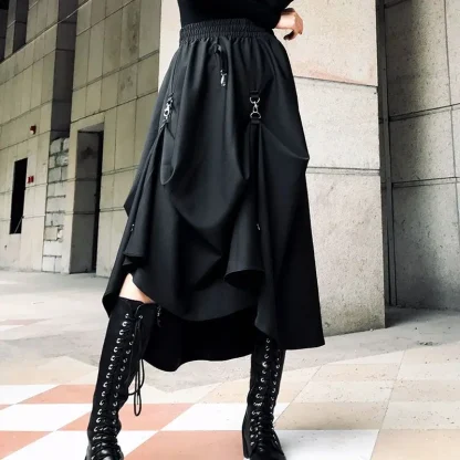 Freely Adjustable Hook Black Skirt