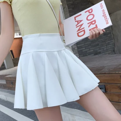 Chic High-waist Black Mini Skirts - Image 2