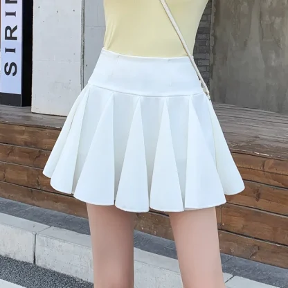 Chic High-waist Black Mini Skirts - Image 3