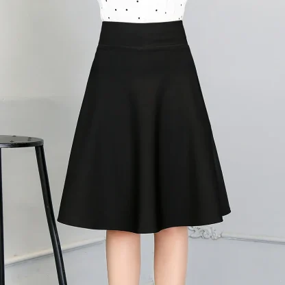 Elastic Waist Soft Black Skirts
