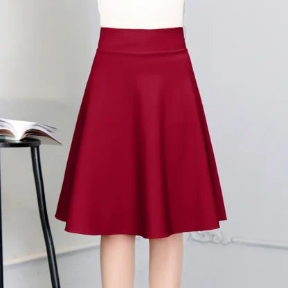Elastic Waist Soft Black Skirts - Image 5