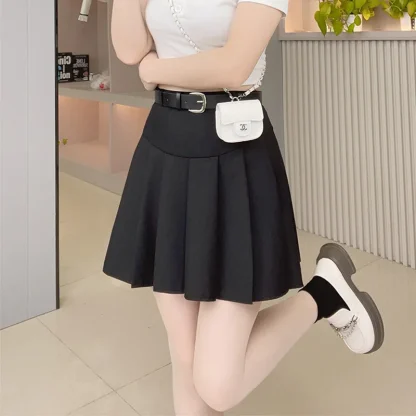 Pleated Mini Black Skirts