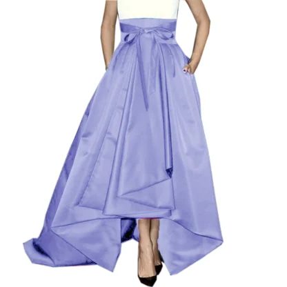 Elegant Long Black Skirt with Pockets - Image 2