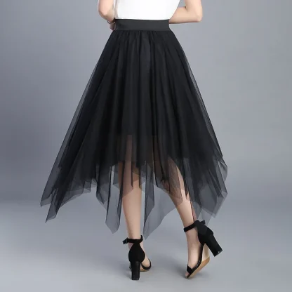 Elastic Waistband Tutu Black Skirt - Image 3