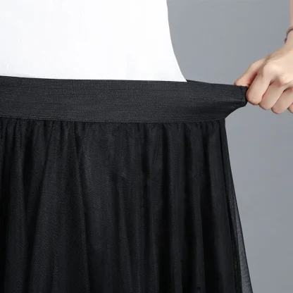 Elastic Waistband Tutu Black Skirt - Image 5