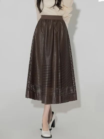 Stylish Hollow Out Black Skirts - Image 3