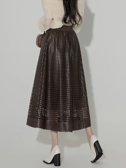 Stylish Hollow Out Black Skirts - Image 4