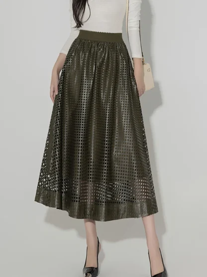 Stylish Hollow Out Black Skirts - Image 6