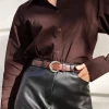 Elegant Front Split Black Skirt - Image 2