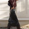 Elegant Front Split Black Skirt - Image 5