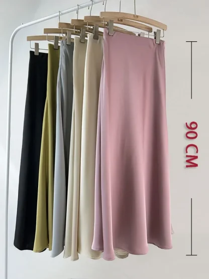 Soft Elegant Long Black Skirts - Image 7