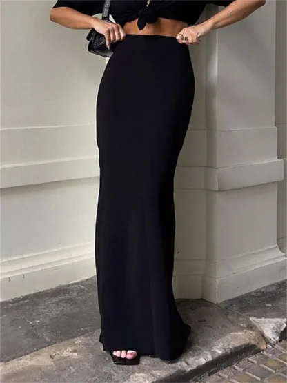 Seamless Elegant Black Skirt