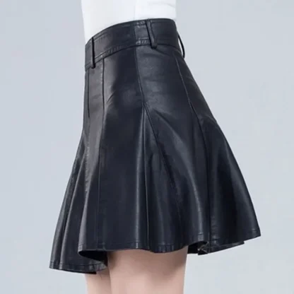 Plus Size High-waist Black Mini Skirts - Image 3