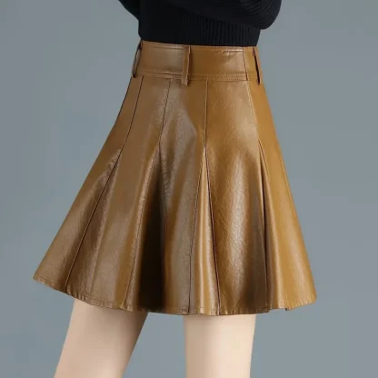 Plus Size High-waist Black Mini Skirts - Image 4