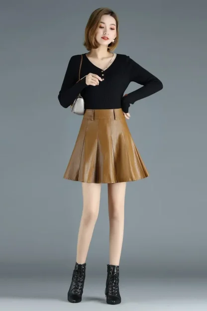Plus Size High-waist Black Mini Skirts - Image 5