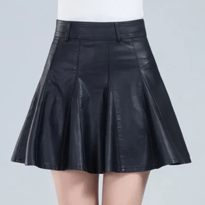 Plus Size High-waist Black Mini Skirts