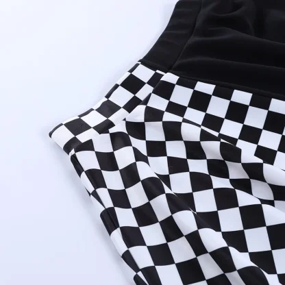 Sexy Plaid Mini Black Skirt - Image 6